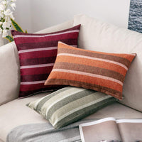 1 x Brand New MIULEE striped cushion covers cushion cover linen look sofa cushion decorative cushion cover throw pillow decorative couch cushion cover for sofa office couch bedroom living room set of 2 50 x 50 cm red - RRP €17.99