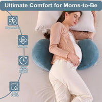 1 x RAW Customer Returns SHANNA 2024 New Pregnancy Pillow Adjustable, Comfort Pillow Adult, Full Body Pillow, Support Pillow Body Pillow, Nursing Pillow Body Pillow Removable Washable Blue  - RRP €23.96