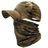 1 x RAW Customer Returns ehsbuy Military Camo Cap Airsoft Baseball Hat Neck Warmer Camouflage Visor Cap Army Flag Tactical for Hunting Paintball Shooting - RRP €19.15