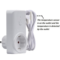 1 x RAW Customer Returns Wireless thermostat outlet, temperature controlled socket heating cooling remote control and plug-in receiver, over 91 m range, with 1.8 m NTC temperature probe white - RRP €36.29