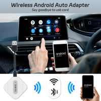 1 x RAW Customer Returns Hikity Wireless Android Auto Adapter, Plug Play, Wired Android Auto to Wireless iOS, Wireless Bluetooth Dongle Drivebox for Android - RRP €36.38