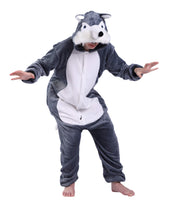 1 x RAW Customer Returns EJsoyo Adult One-Piece Rabbit Sleepwear Lion Animal Puppy Cartoon Costume and Teens Pajamas Unisex Christmas Halloween Cosplay S, Wolves - RRP €36.29