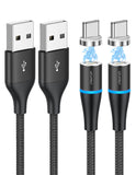 2 x RAW Customer Returns QTUMIST Magnet Charging Cable USB C 1M 1M 18W Charging Cable Magnetic Type C, QC 3.0 Fast Charging Cable, Magnetic USB C Cable Data Cable with Magnet Plug for Samsung Huawei Honor Xiaomi Redmi Cell Phone - RRP €18.12