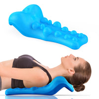 1 x RAW Customer Returns Neck and Shoulder Relaxer, Upper Back Massage Point, Cervical Traction Device, Pain Relief,The Cervical Alignment Pillow Blue  - RRP €39.99