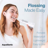 1 x RAW Customer Returns Aquasonic Aqua Flosser - Professional Rechargeable Water Dental Flosser with 4 Heads - Oral Irrigator with 3 Modes - Portable Cordless Dental Flosser White  - RRP €39.95