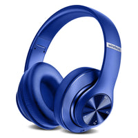 1 x RAW Customer Returns Lankey Sound Bluetooth Headphones Over-Ear, 65 Hours Playtime, Wireless Bluetooth Headphones with 6 EQ Modes, HiFi Stereo Foldable Headphones with Microphone for Travel Study Transportation, Blue - RRP €32.99