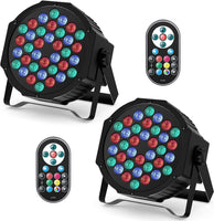 1 x RAW Customer Returns HOLDLAMP 2 pieces 36 LED Par spotlight stage light, RGB LED Par spotlight party lights with remote control DMX512 disco light for bar DJ show disco birthday Halloween Christmas - RRP €63.99