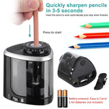 1 x RAW Customer Returns Linkstyle Electric Pencil Sharpener, Kid-Friendly and Battery Powered Automated Cordless Sharpener for School, Home, Office, Classroom and More - RRP €9.86