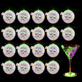 1 x RAW Customer Returns Acboor LED glass coasters, pack of 18 luminous coasters, LED coasters, LED stickers, coasters, glasses, illuminated props for glasses, bottles, parties, beer cups, bars, Christmas - RRP €16.79