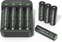 1 x RAW Customer Returns POWEROWL Rechargeable AA Lithium Batteries with Charger, 3000mWh, 1.5 V, Constant Voltage, Double A Battery - 8 Pieces - RRP €35.99