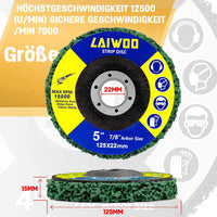 2 x RAW Customer Returns LAIWOO 125mm CSD Disc Upgraded Grinding Disc, 5 Pieces Green Cleaning Disc Set, Coarse Cleaning Disc Nylon Fabric Disc Paint Removal Rust for Angle Grinder - RRP €67.18