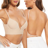 1 x RAW Customer Returns LUNNER S SECRET Deep Back Bras - Seamless Underwire Bras - Invisible Backless Bras - Convertible Deep Plunge Bras for Women with Nude, XXX-Large  - RRP €32.45