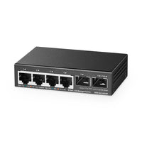 1 x RAW Customer Returns Binardat 4-Port 2.5G Web Managed Switch with 2x10G SFP Slot, Ultra-Mini Size, Support TRUNK LACP VLAN QOS, Desktop Wall Metal Multi-Gigabit Network Switch - RRP €59.99