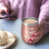 1 x RAW Customer Returns Livole Best Mom in the World Gift Mother s Day, Christmas gifts for mom, mothers, stepmother, gift ideas for mother, mom mug, 350ml stainless steel mug, double-walled thermal mug coffee to go - RRP €14.11