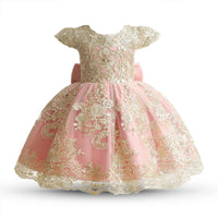 1 x RAW Customer Returns NNJXD Girl s Dress Flower Embroidery PrincessTutu Party Pageant Dress 2006 Pink Size 110 3-4 Years - RRP €32.98