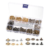 1 x Brand New sourcing map 80 Set Quick Fasteners Kit 4 Colors 12mm Metal Press Rivets Buttons with 4 Setter Tools and Storage Box for Clothing Leather Sewing - RRP €20.4