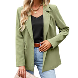 1 x RAW Customer Returns ANGGREK Women s Blazer Long Sleeve Button Down Blazer Jackets with Pockets - RRP €40.33