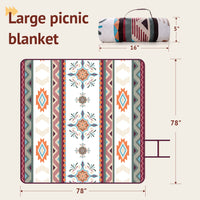 1 x RAW Customer Returns LARUTAN Outdoor Picnic Blanket Boho, 200x200cm Beach Blanket Sand-Free, Portable Washable Beach Mat Picnic Blanket for Dry Beach, BBQ, Picnic, Hiking, Travel Camping Blanket Green - RRP €30.97