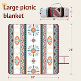 1 x RAW Customer Returns LARUTAN Outdoor Picnic Blanket Boho, 200x200cm Beach Blanket Sand-Free, Portable Washable Beach Mat Picnic Blanket for Dry Beach, BBQ, Picnic, Hiking, Travel Camping Blanket Green - RRP €31.99