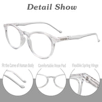 1 x Brand New TISHUI Women s Reading Glasses Pack of 5 Classic Ladies Readers Round Glasses for Reading with Comfortable Spring Hinge - RRP €18.82