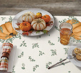 1 x RAW Customer Returns Artoid Fashion Orange Pumpkins Leaves Autumn Tablecloth, Seasonal Table Linen Kitchen Table Decoration Indoor Holiday Party Decor 85x85 cm - RRP €8.64