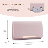 1 x RAW Customer Returns BAICLES Women Evening Bag PU Leather Clutch Wedding Elegant Bridal Handbag Women Shoulder Bag Small Party Leisure Bag Pink. - RRP €19.62