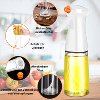 10 x Brand New CALIYO oil sprayer, oil spray bottle, oil sprayer for cooking oil, 2 pieces 200 ml oil bottle with pourer, oil spray bottle vinegar and oil bottle set accessories for cooking, hot air fryer, salad, grill. - RRP €171.4