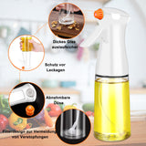 10 x Brand New CALIYO oil sprayer, oil spray bottle, oil sprayer for cooking oil, 2 pieces 200 ml oil bottle with pourer, oil spray bottle vinegar and oil bottle set accessories for cooking, hot air fryer, salad, grill. - RRP €171.4