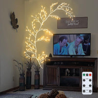 1 x RAW Customer Returns GOESWELL Vine Lights with Remote Control, Twig String Lights, White Birch Tree Branches Lighted Willow Tree Vine Fairy Lights, 5 Level Dimmable 144 LEDs for Walls Bedroom Christmas Decorations - RRP €43.99