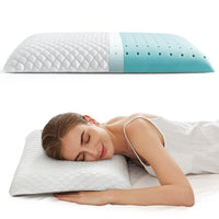 1 x RAW Customer Returns NOFFA Small Memory Foam Pillow, Low Pillow for Sleeping, Baby Cot Cushion, Thin Pillow for Adults, Design with Ventilation Holes - RRP €38.99