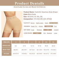 1 x Brand New FeelinGirl Women s Shaping Panties Abdomen Reducing Girdle Lace Panties for Body Sculpting Lifts Buttocks Waist Control Beige 3XL - RRP €29.75