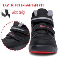 1 x Brand New ZYLDK Winter Shoes Children s Winter Boots Girls Boys Autumn Shoes Warm Lining Snow Boots Hiking Shoes Trekking Snow Boots with Velcro Fastener, Black, EU31 - RRP €19.4