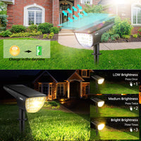 1 x RAW Customer Returns Jior Solar Landscape SpotLights Outdoor 32 LED IP65 Waterproof Solar Powered Wall Lights 2-in-1 Adjustable Lights for Garden Yard Driveway Walkway Pool Patio 4 Pack Warm White  - RRP €51.49