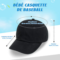 1 x Brand New SEYUFN Baseball Cap Children Baby Boys Summer Baseball Cap Girls Cap Sun Protection Baseball Cap Adjustable Sports Cap B-Black  - RRP €27.6