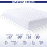 1 x RAW Customer Returns Utopia Bedding Double Mattress Protector 160x200 cm, Quilted Elastic Fitted Mattress Topper, Mattress Protector Skirt with Diamond Pattern Stretches up to 30 CM Deep Pocket White  - RRP €22.61