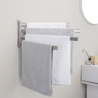 1 x RAW Customer Returns KES Towel Holder Swivel Towel Rail 4 Arms Bathroom Stainless Steel SUS304 Bath Towel Holder 50CM 180 Rotation Brushed, A2104S4L50-2 - RRP €61.5