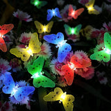 13 x Brand New cuzile Solar Garden Light 12pcs Butterfly Shape Slime Fairy Lights Christmas Tree Home Holiday Fence Yard Wedding Patio Party Decoration-Multicolor - RRP €296.4