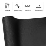 1 x RAW Customer Returns Adhesive Faux Leather 40 x 150 cm, Adhesive Leather Repair, PU Leather Repair Patch for Sofas, Car Seat, Bags, Jackets, DIY Crafts, Black - RRP €14.75