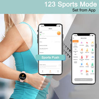 1 x RAW Customer Returns Fsdibst Smartwatch Women with Telephone Function, 1.39 inch Large Display Fitness Watch Women Round with 120 Sports Modes, Sleep Monitor Heart Rate Monitor SpO2 Blood Pressure Measurement Pedometer for Android iOS - RRP €55.99