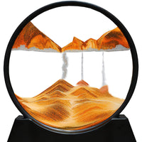 1 x RAW Customer Returns Flowing Sand Painting, Sand Pictures for Rotating, Sand Pictures for Rotating, 3D Deep Sea Sand Picture in Motion Display Flowing Sand Frame, Relaxing Desktop Home Office Work Decor Yellow, 7 Inches  - RRP €20.99