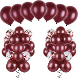 1 x RAW Customer Returns 120 Pieces Burgundy Balloons Kit Latex Burgundy Balloons Confetti Balloons for Wedding Bridal Shower Birthday Party Anniversary Decoration - RRP €17.74