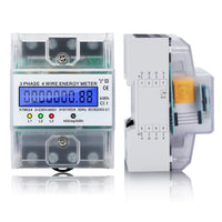 1 x RAW Customer Returns BOSYTRO electricity meter 3-phase electricity meter DIN rail 230 400V 5-100A, digital electricity meter, three-phase current meter 3-phase 4-wire calibrated three-phase current meter used for power measurement systems - RRP €30.23