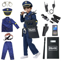 3 x Brand New ZUCOS Deluxe Policeman Costume for Kids Halloween Carnaval Birthday Christmas Xmas Gift 4-6 Years  - RRP €99.78