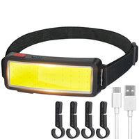 1 x RAW Customer Returns DARKBEAM LED Headlamp High Lumen Flashlight USB Rechargeable COB Headlamp Waterproof Light Headlight - Car Maintenance and Construction - Helmet Work Light -Cycling Fishing Outdoor - RRP €17.14