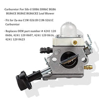 1 x RAW Customer Returns JOJOCY BG86 Carburetor for Stihl BG86CE BG86Z BG86CEZ Leaf Blower Carburetor SH86 Carburetor Replacement for Zama C1M-S261B, Carburetor OEM 4241 120 0616 with Air Filter Spare Parts Kit - RRP €24.99