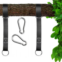 1 x RAW Customer Returns Swing attachment, hammock suspension, hanging chair attachment, fastening set made of tear-resistant polyester with 2 premium carabiners, length 100 cm - RRP €24.99