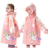 1 x RAW Customer Returns Fewlby Rain Poncho Children s Rain Cape Boys Girls Raincoat Waterproof Rain Jacket with Backpack Cover Reusable Outdoor Transparent Rainwear with Portable Bag L 5-6 Years - RRP €26.78