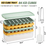 4 x Brand New BEWOS 6 Pack Ice Cube Tray, 126 Pieces Ice Cubes, Ice Cube Tray with Lid, BPA Free Ice Cube Tray, Silicone Ice Cube Tray, Ice Cubes Easy to Release, Ice Cube Trays for Cooling Cocktails, Whiskey - RRP €60.48