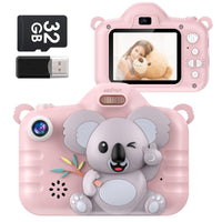 1 x RAW Customer Returns MEGNUT Kids Digital Camera for Girls, Christmas Birthday Gifts for 3-9 Year Old Children, Toddler Toy Cameras Selfie Camcorder 48MP Video Recorder 1080P IPS 2.4 Inch with 32GB, Pink - RRP €39.71