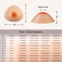 1 x RAW Customer Returns Vollence Triangle C Cup Silicone Breast Forms Silicone Breast Breast Forms Fake Breasts False Breasts Artificial for Mastectomy Prosthesis Transvestites Crossdressers - RRP €42.99